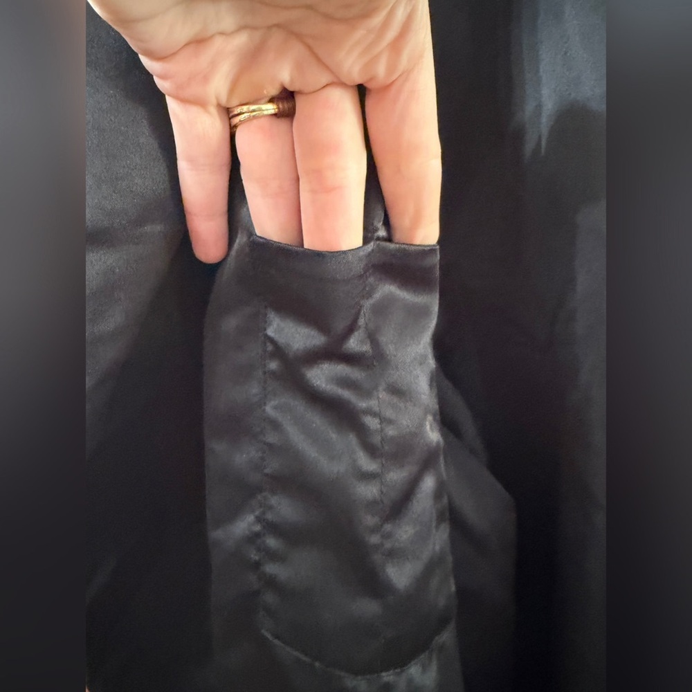 Duke & Digham Vintage Men's Satin Smoking Robe Jacket - Picture 7 of 14